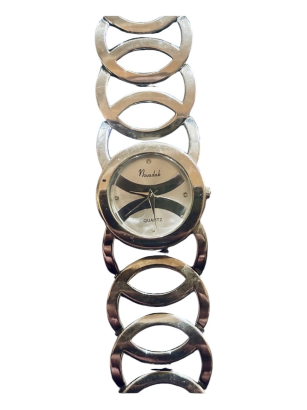 Novadah Women's Silver Tone Quartz Bracelet Fashion Watch - Picture 1 of 7